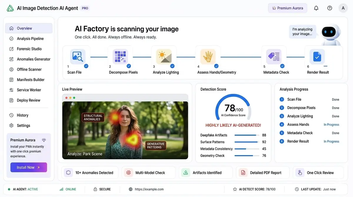 AI satellite imagery agent — example of the AI tool dashboard software